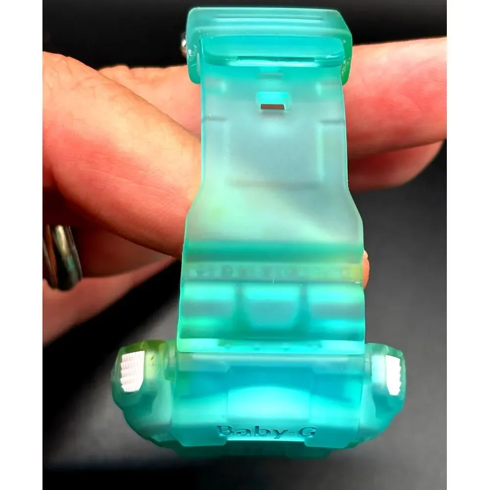 Casio Baby-G BA-110SC-2A Sea Glass Clear Teal Analog Digital Women's Watch